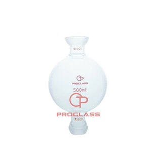 Lab Glass Chromatography Reservoir Capacity Flask Sphere Joint 35/20 - Imagen 1 de 4