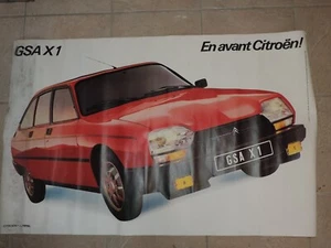 CITROËN GSA X1 - Affiche publicitaire garage (119x74,5) - Bild 1 von 2