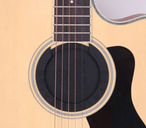 Schwarze Akustikgitarre Schalllochabdeckung Silicagel Schalldämpfer Abdeckung für Gitarrist - Bild 1 von 4