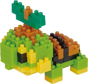 Kawada Pokemon Nano Blöcke - Schildkrötenfigur Schildkröte grün Sinnoh #387 NBPM_077 - Bild 1 von 4