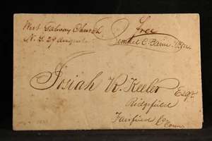 New York: West Galway Church 1827 Stampless Cover, Ms, Postmaster Free, DPO - Bild 1 von 3