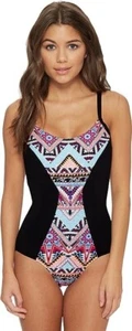 Seafolly Women's Standard Contrast Panels One Piece, Multi, 8 - Picture 1 of 2