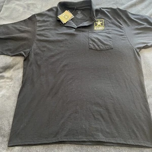 Herren Official US Army Baumwolle Poloshirt Schwarz Kurzarm Shirt Gr. XL - Bild 1 von 5