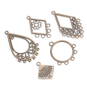 10 Stück Bronze Metall Kronleuchter Anhänger Dangle Verbinder - Picture 1 of 9