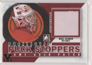 2013-14 ITG Enforcers II Red Montreal Card Show 1/1 Mike Vernon Patch HOF 0c3
