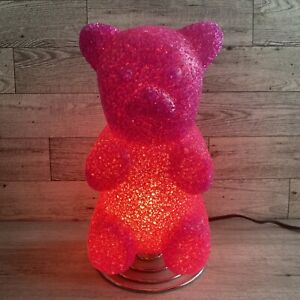 Pink Gummy Bear Lamp / Night Light 10 Inches Tall Made of Silicone Electric