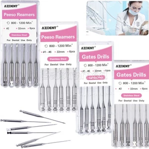 Dental Endodontic Root Canal Peeso Reamers GATES DRILLS #1 #2 #3 #4 #5 #6 32mm - Picture 1 of 21