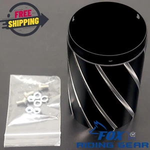 OEM Rush Motorcycle Exhaust Endcap 4"| Black & Chrome|4027B - Bild 1 von 9