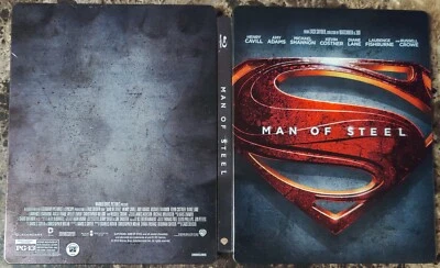 Superman Man of Steel (Blu-ray + DVD + Digital Copy, 2013, 3-Disc Set Steelbook) - Image 1 of 2