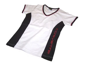 Corvette Juniors T-Shirt White Black & Red Small - Picture 1 of 3
