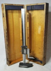 VINTAGE BROWN & SHARPE No. 586 14" HEIGHT GAUGE .001 SCALE IN BOX - Picture 1 of 6
