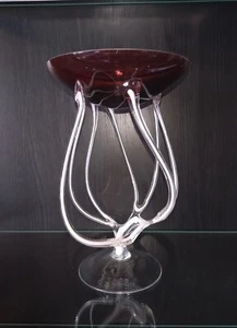 Stretched Glass Bowl Alicja Poland - Picture 1 of 6