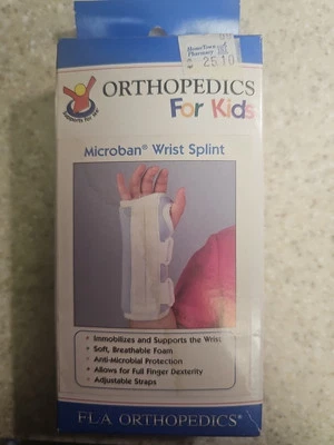 FLA Orthopedics for Kids Microban Wrist Splint Left Hand, Blue - Image 1 of 4