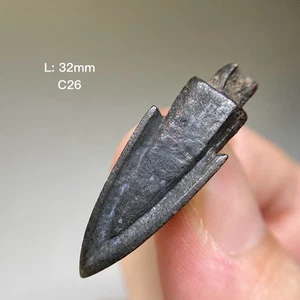 C26 PUNTA DE FLECHA de bronce antiguo, período de los Estados Combatientes 战国三棱箭头 - Imagen 1 de 9