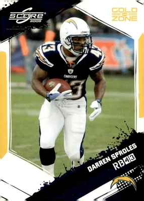 2009 Score Inscriptions #239 Darren Sproles Gold Zone #/50 - Image 1 of 2