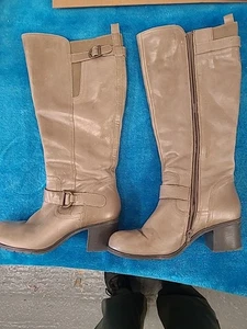 Hotter Größe 6,5 Hampshire hellbraune kniehohe Lederstiefel mit Reißverschluss kaum getragen - Bild 1 von 19