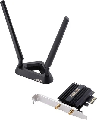 Asus PCE-AX58BT PCIe-Karte (Bluetooth 5.0 + Wi-Fi 6 AX3000 Dual-Band, 2x externe - Bild 1 von 4
