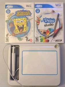 Nintendo Wii Spiel Tablet mit U Draw Studio & SpongeBob Schwammkopf Konvolut Lot  - Bild 1 von 13