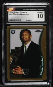 1998 Topps Chrome Draft Picks Charles Woodson #44 CGC 10 Gem Mint Rookie RC HOF - Picture 1 of 3