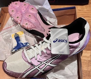 Asics Hyper Rocketgirl III Rose sprint spike racing shoes US 12 EUR 45 29cm - Picture 1 of 6
