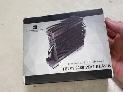 Thermalright HR-09 2280 PRO Black 2280 SSD Heatsink, Double-Sided Heat Sink, wit - Image 1 of 4