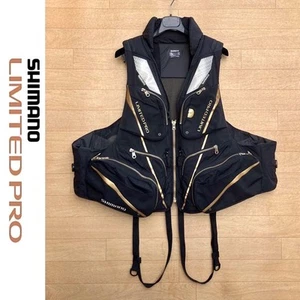 Shimano Limited Pro VF-111U Floating Vest Life Jacket 2XL Black Used - Picture 1 of 12