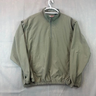 Chaqueta Pullover Grand Slam Golf Para Hombres XL Oliva 1/4 Cremallera Chaleco Manga Extraíble Foto 1 de 4