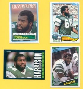 1982-1985 Topps DENNIS HARRISON Philadelphia Eagles 4-Card Lot Rookie RC - Picture 1 of 1