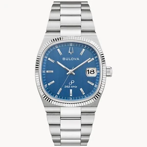 New Bulova Super Seville Blue Dial Bezel Precisionist Men's Quartz Watch 96B440 - Picture 1 of 4