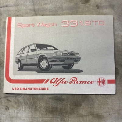 Libretto Uso E Manutenzione Alfa Romeo 33 SW 1.8 TD - Immagine 1 di 4