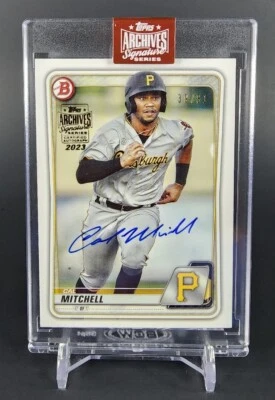 2023 Topps Archives Signature Series Buyback 2020 Cal Mitchell Auto /81 Pirates  - Image 1 of 2