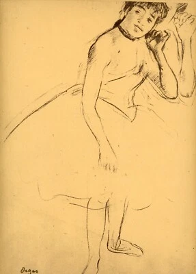 Edgar After Degas Print Deux Danseuse Debout Sketch Drawing Art Canvas Print - Image 1 of 2