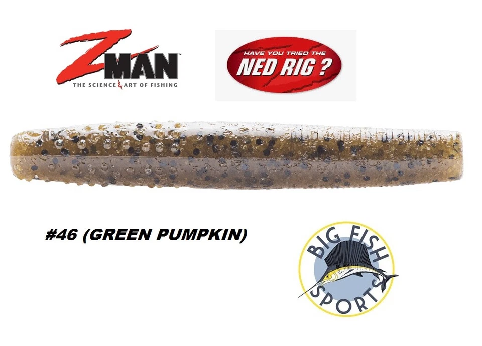 Z-Man Big TRD 4" Fat Stickbait 6ct Green Pumpkin