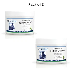 TrueBlue Parsley Peppermint Dog Dental Wipes |50 Count (Pack of 2 ) - Picture 1 of 8
