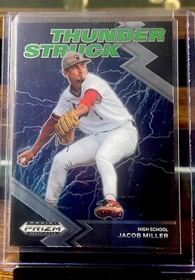 2022 Panini Prizm Draft Picks Jacob Miller Insert Card Thunder Struck Marlins - Image 1 of 3