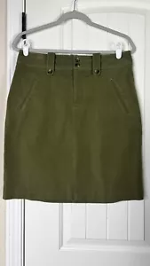Lauren Ralph Lauren Olive Green Utility Women Skirt Sz 10 Lagenlook Short Casual - Picture 1 of 11