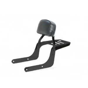 Niedrige Rückenlehne 26cm schwarz mit Gepäckträger für Moto Guzzi V7 850 stone special - Bild 1 von 2