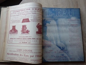 Revue L'EAU Descroix Directeur RELIURE ANNEES 1919-1920 (23 Numéros) - Imagen 1 de 5