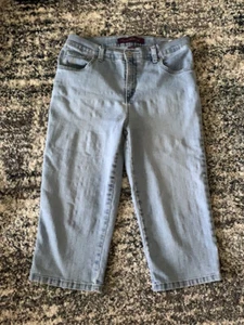 Gloria Vanderbilt Amanda Capri Cropped Jeans 8P �� getragene Stelle siehe Foto - Bild 1 von 8