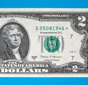 May 8, 1946 / 5 August 1946 (G 05081946 *) BIRTHDAY Note $2 Two Dollar Bill *UNC - Picture 1 of 4