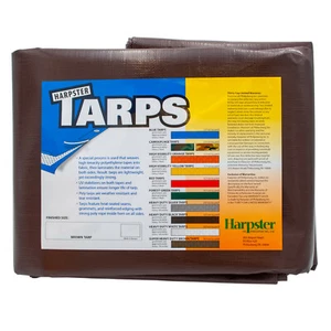 Telo poli impermeabile super resistente marrone 25x45 - copertura tetto ATV Woodpile - Foto 1 di 5