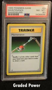Pokemon Base Set Unlimited Shadowless Maintenance SHADOWLESS PSA 8.5 (9066) #83 - Picture 1 of 2