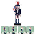  Statue casse-noisette porteur standard ornement drapeau américain fête nationale