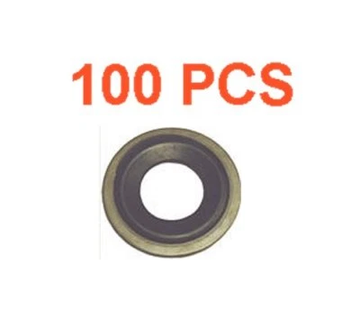 Junta de tapón de drenaje de aceite de goma metálica Marli 100 piezas 12 mm M12 para GM Chevy Cadillac Foto 1 de 3