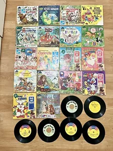 Juego de discos y libros Disney leer a lo largo de Peter Pan lote libro narrador daños de colección - Imagen 1 de 14