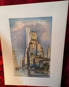 Madison Ave And 36th St. Looking North J .P. Morgan Library 1939 Carl Abel Litho - Picture 1 of 20