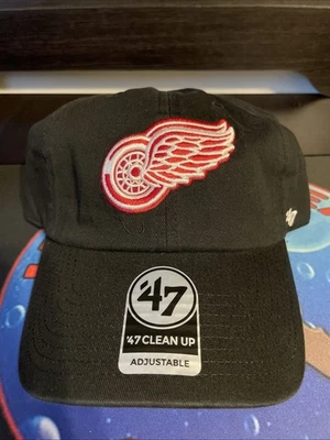 Detroit Red Wings ‘47 Brand Clean Up Adjustable Black - Image 1 of 4