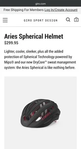 Giro Aries Spherical Matte Carbon Red Size Large New In Box - Picture 1 of 5