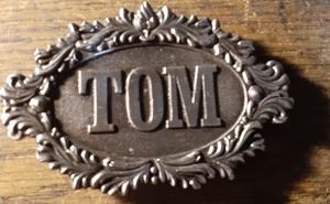 Fibbia per cintura Captain Hawks Sky Patrol 1977 vintage 4 x 2 1/2 made in America - Foto 1 di 2