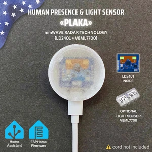 Human Presence & Light Sensor «PLAKA» for Home Assistant (LD2401 + VEML7700) - Picture 1 of 9